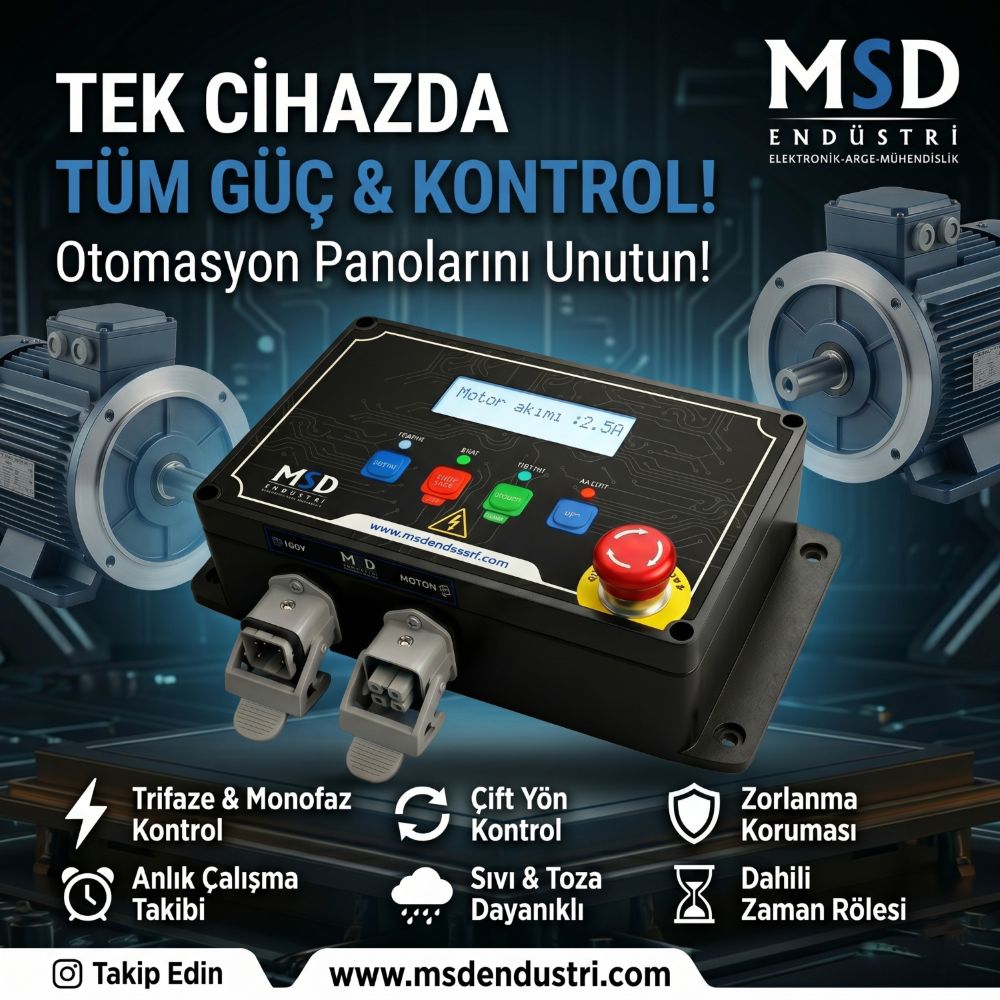 MOTOR KONTROL KORUMA+FAZ SIRASI VE YOKLUĞU CİHAZI